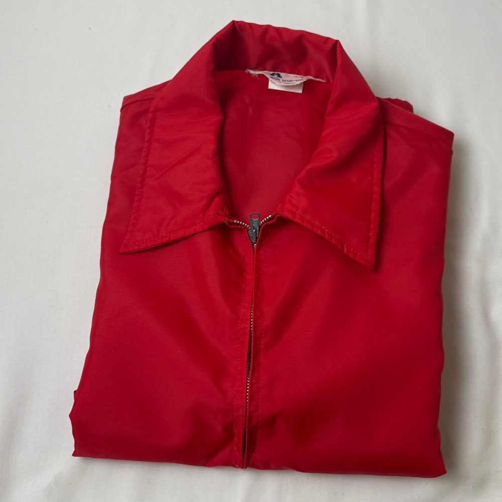 Men's Red Windbreaker Jacket - Picture 8 of 8